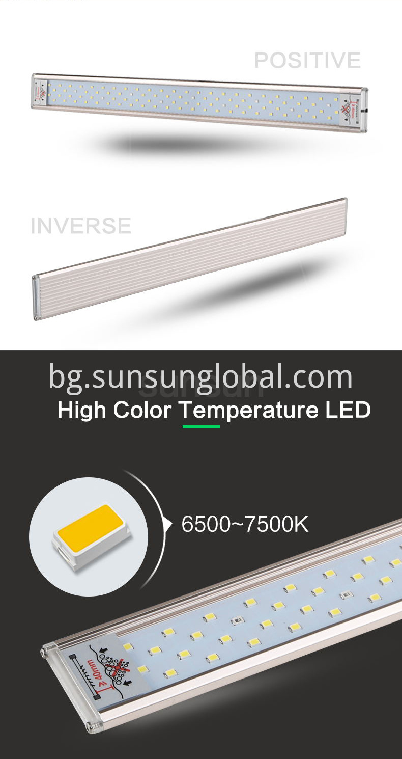 Sunsun китайска 3-футова светодиодна лампа за растеж на аквариумни растения